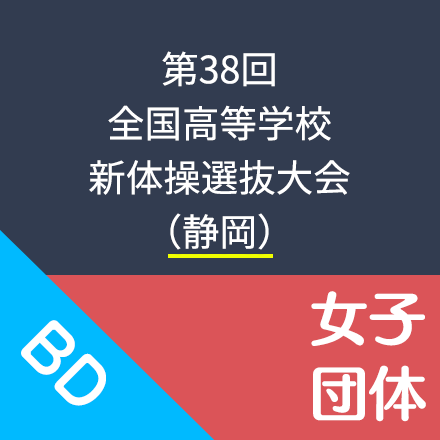 041-BD【Blu-rayディスク】2023/3/22~24第38回全国高等学校新体操選抜大会(静岡選抜)女子団体演技